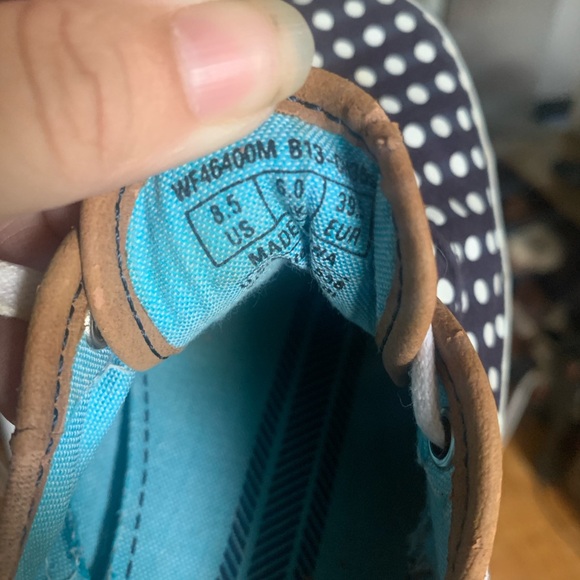 Keds Navy Blue Polka Dot Sneakers Size 8.5 - Picture 5 of 5